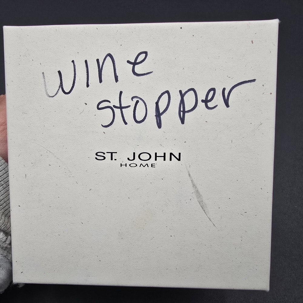 St John Home Crystal Snowflake Wine Bottle Stopper Silver Tone Holiday w box - Picture 9 of 11